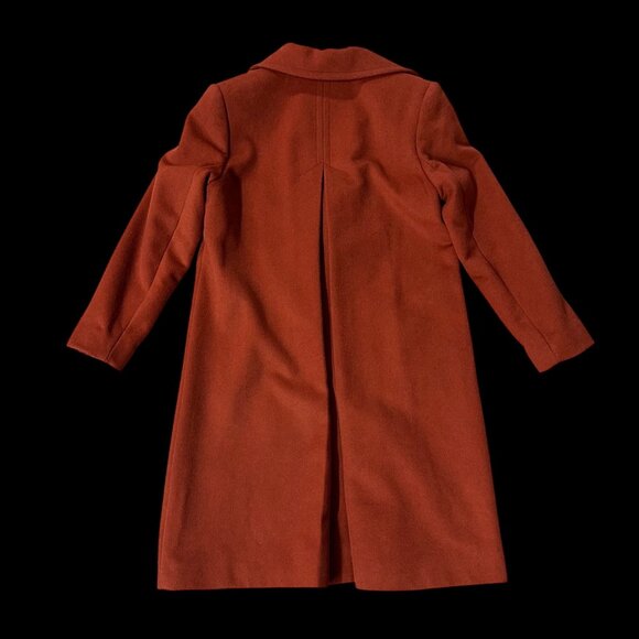 Sam Edelman Womens Trench Coat Size 6 Wool Blend Cinnamon Spice Fall Wardrobe - Picture 3 of 8